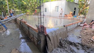 Quá trình lắp ống bơm cát nền nhà và sự cố sạt nền/Sand pump installation process and problems