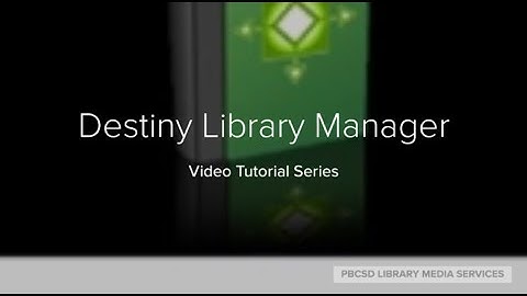 Teaching Your Students to Hold Books Using Destiny Library Manager