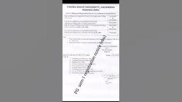 VBU) PG sem-1 registration by the college and university session 2022-2024#shorts #viral #vbu