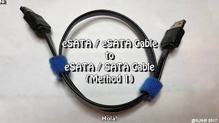 Convert eSATA / eSATA cable to eSATA / SATA - Method 1