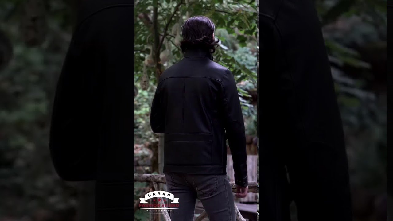 Magento Men’s Leather Jacket Black - urbanfashionstudio.com