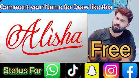 Alisha Name Signature Calligraphy Status | How to Cursive write with cut Marker #alisha