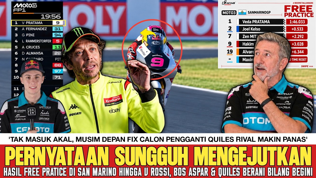MOTO3 MEMANAS‼️REAKSI JUJUR V ROSSI & BOS ASPAR USAI HA… — Transcript