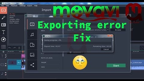 movavi exporting error fix