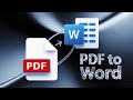 How to Convert PDF to a Word Document