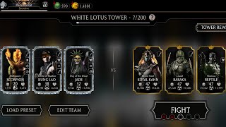 White Lotus Tower FATAL 7 Fights + Rewards ☠️ Mortal Kombat Mobile Gameplay