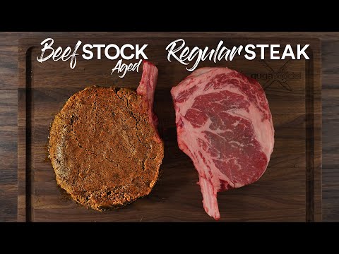 24hrs Beef Stock Aged Steak Experiment | Guga Foods