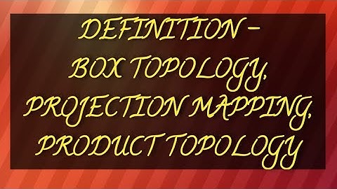 DEFINITION - BOX TOPOLOGY | PROJECTION MAPPING | PRODUCT TOPOLOGY