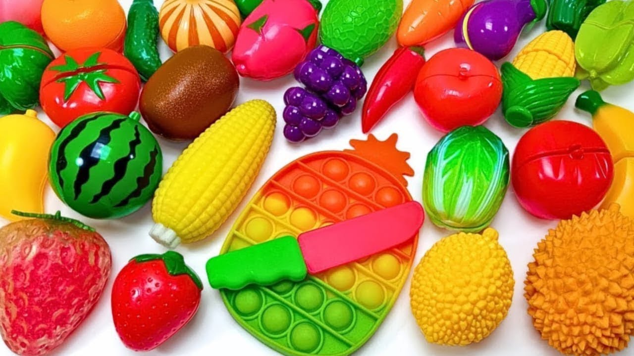 How to Cutting Wooden & Plastic Fruit Vegetables, Mango Kiwi | Satisfying Video Squishy ASMR