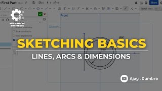 Ep. 2 | Onshape Sketching Basics | Lines, Arcs & Dimensions Explained for Beginners