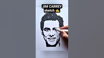 Amazing Sketch "Jim Carrey" 😎 #jimcarrey #sketch #draw #celebrity #artwork #drawing #art #fyp