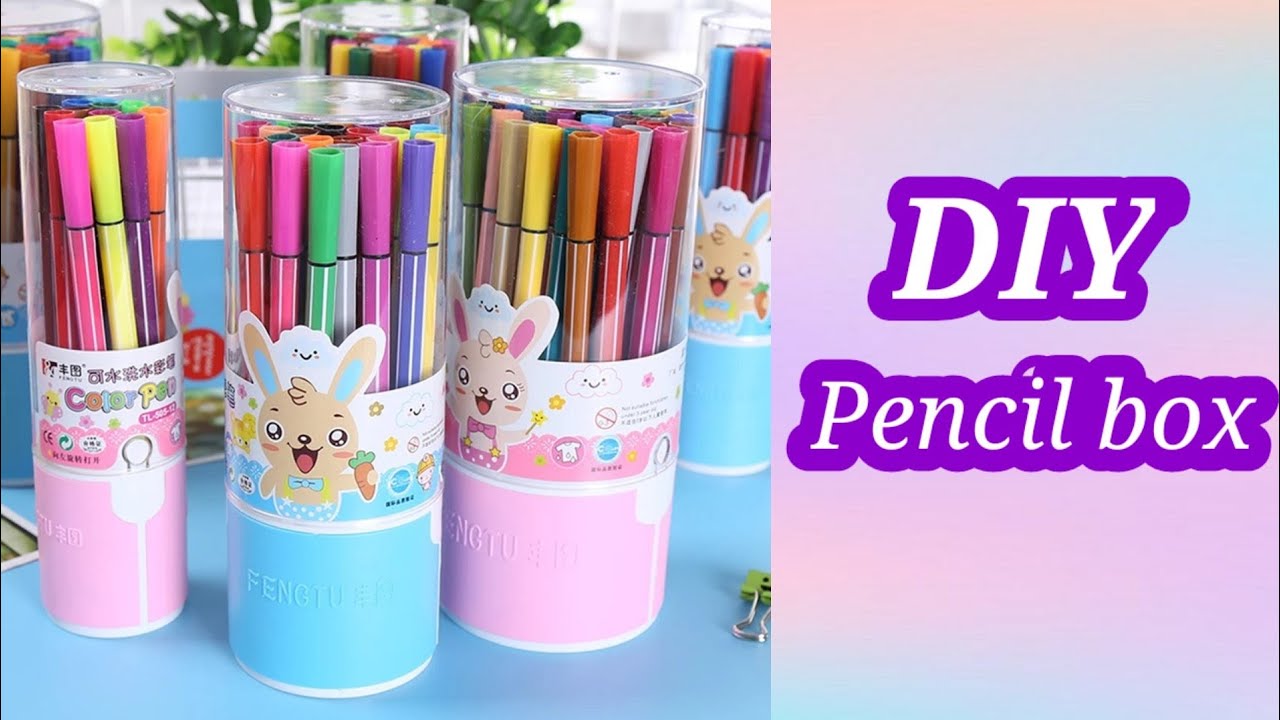 How to make a paper pencil box, DIY paper pencil box idea