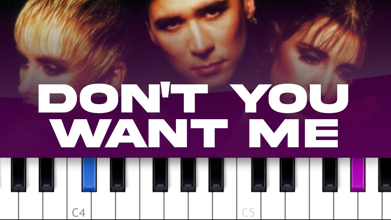 Human League - Don't You Want Me (piano tutorial)