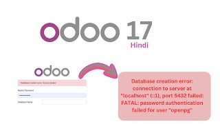 Database creation error | password authentication failed for user 'openpg' - Odoo Installation error