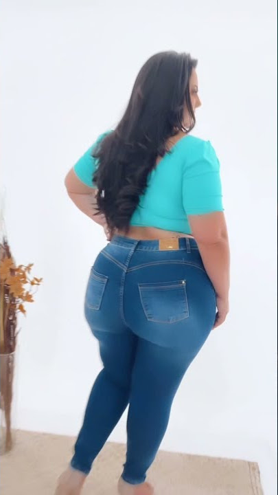 Calça Jeans Ane Plus Size Skinny Natanielle Azul