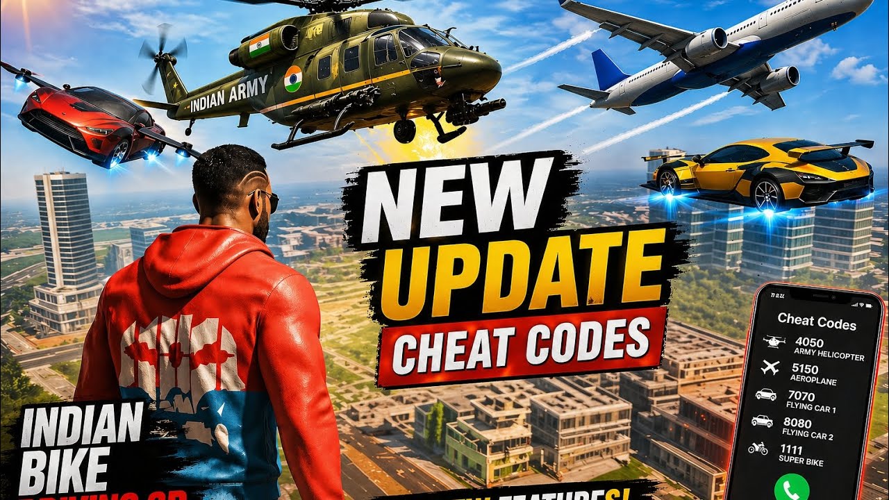 NEW UPDATE 😱 ALL CHEAT CODES UNLOCKED | Indian Bike Driving 3D Latest ...