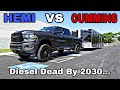 How Good Is This Leveled RAM 2500 HEMI Towing Up 6% Grade? || The Diesel Days May Be Numbered...