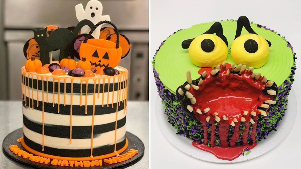 Cute Halloween Themed 8th Birthday Cake