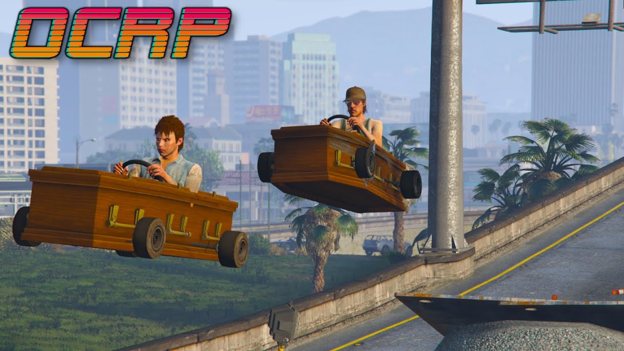 Coffin Racing In OCRP! - YouTube