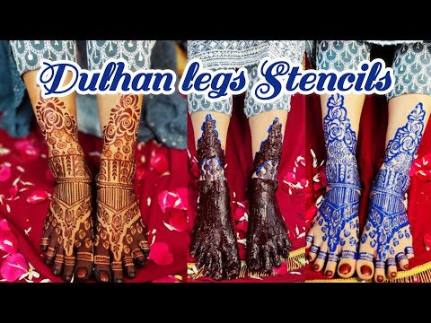 Bridal leg Stencils/ dulhan legs mehndi sticker