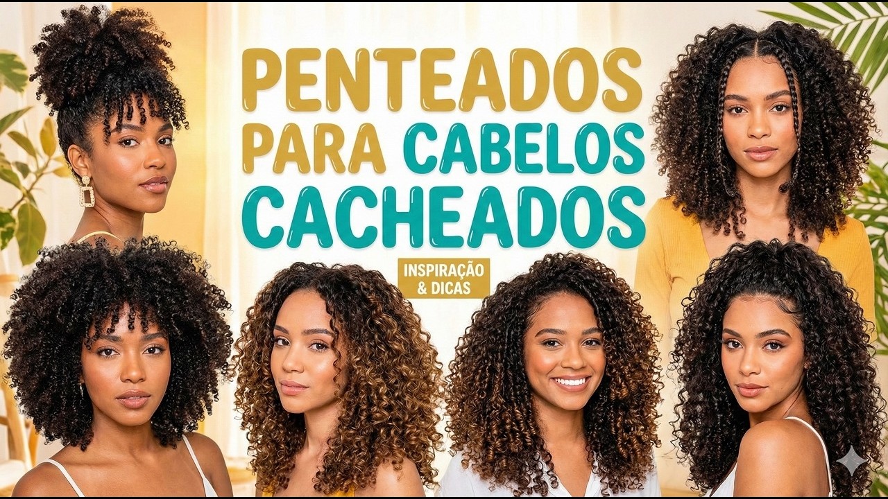 PENTEADOS PARA CABELOS CACHEADOS - DEFINIÇÃO, VOLUME E ACESSÓRIOS