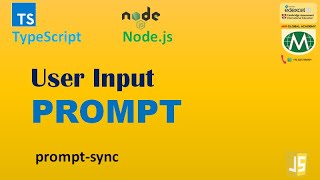 User Input using Prompt in Type-Script