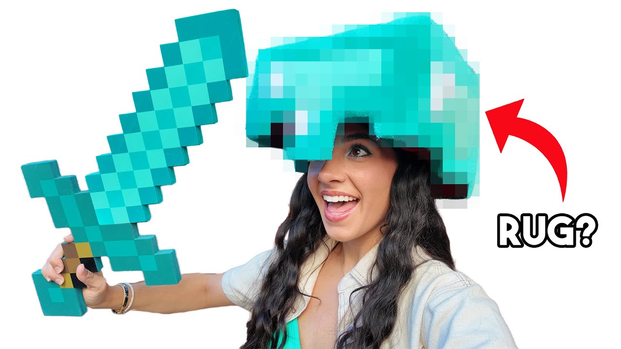 I made a Minecraft Helmet RUG! - YouTube