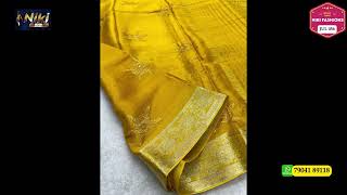 Fall in love with our ultra-soft chinnon silk sarees adorned with delicate embroidery butta screenshot 1