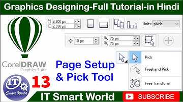 CorelDRAW Page Setup all option,Pick Tool,in CorelDRAW in hindi part 13