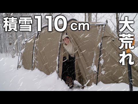 【大荒れ】記録的ドカ雪でテントが…