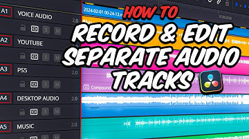 HOW TO RECORD AND EDIT SEPARATE AUDIO TRACKS #obs #davinchiresolve