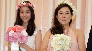 新木優子のウェディングドレス姿！“新妻”椿鬼奴、結婚に必要なものは「生活費」　結婚情報誌『ゼクシィ』新CM＆CMソング発表会