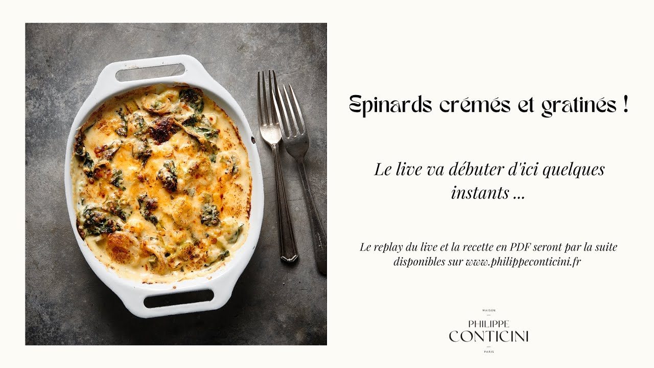 Épinards crémés et gratinés !