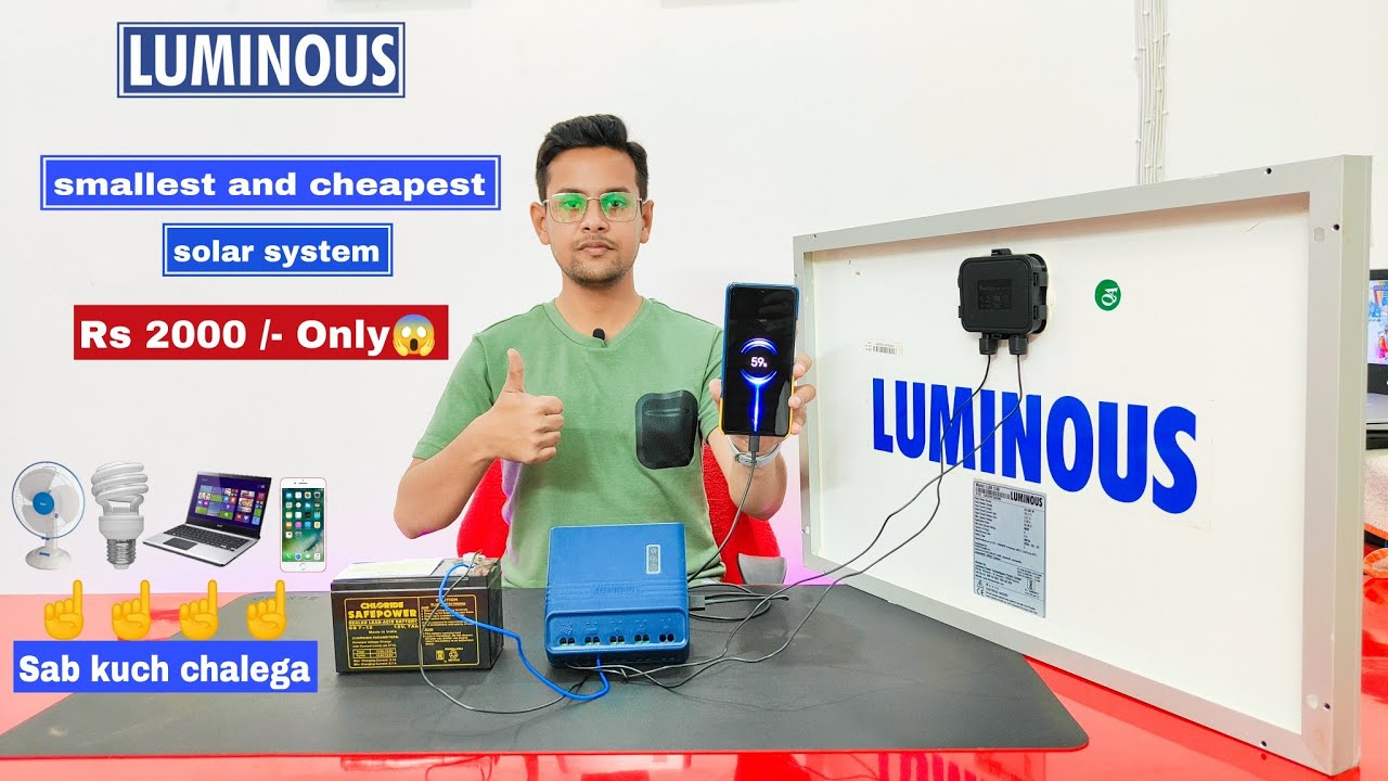 Smallest solar system installation | luminous cheapest solar panel ...