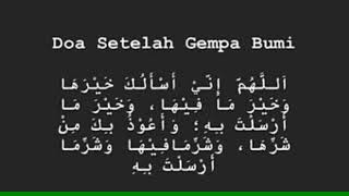 Doa setelah gempa & Renungan