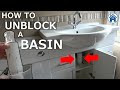 How to UNBLOCK a BASIN..complete guide! Waste trap removal, FULL CLEAN &amp; refit. Unblock sink.