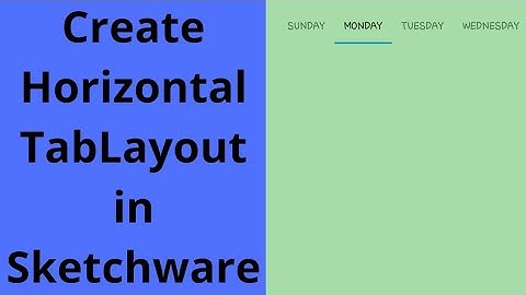 How to create Horizontal Scrolling TabLayout in Sketchware