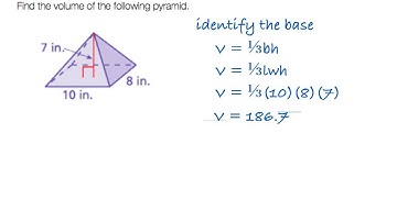Volume of Pyramids and Cones