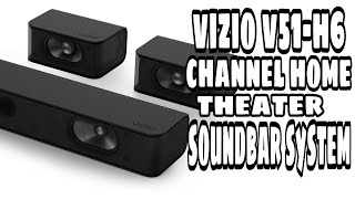 vizio v51-h6 36 5.1 channel home theater soundbar system