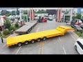 Folding gooseneck low-bed trailer exported to Mexico, 5 axles suspended, load capacity 60 tons