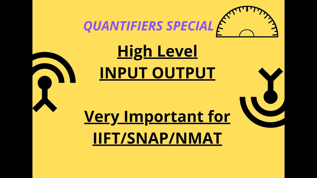 Input Output high level - Important for IIFT SNAP NMAT and OMETs - YouTube