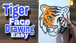 Tiger face drawing / tiger drawing