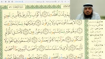 تلقين وأحكام سورة الواقعة من الآية 17-40 / بصوت جهاد الرحمن صديق علي