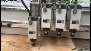 cnc nesting machine with 4 heads cutting works