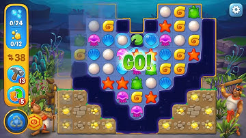 Fishdom level 654 Gameplay (iOS Android)
