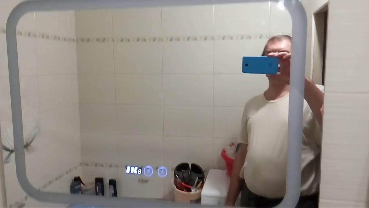 Вешаем зеркало в ванную комнату без сверления плитки - YouTube