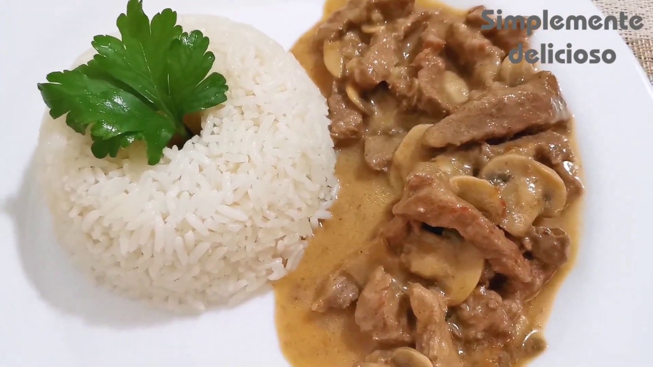 Beef Stroganoff (carne de res con salsa de champiñones) YouTube Beef Stroganoff (carne de res con salsa de champiñones) YouTube