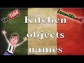 Italian lesson - Names of kitchen objects in italian