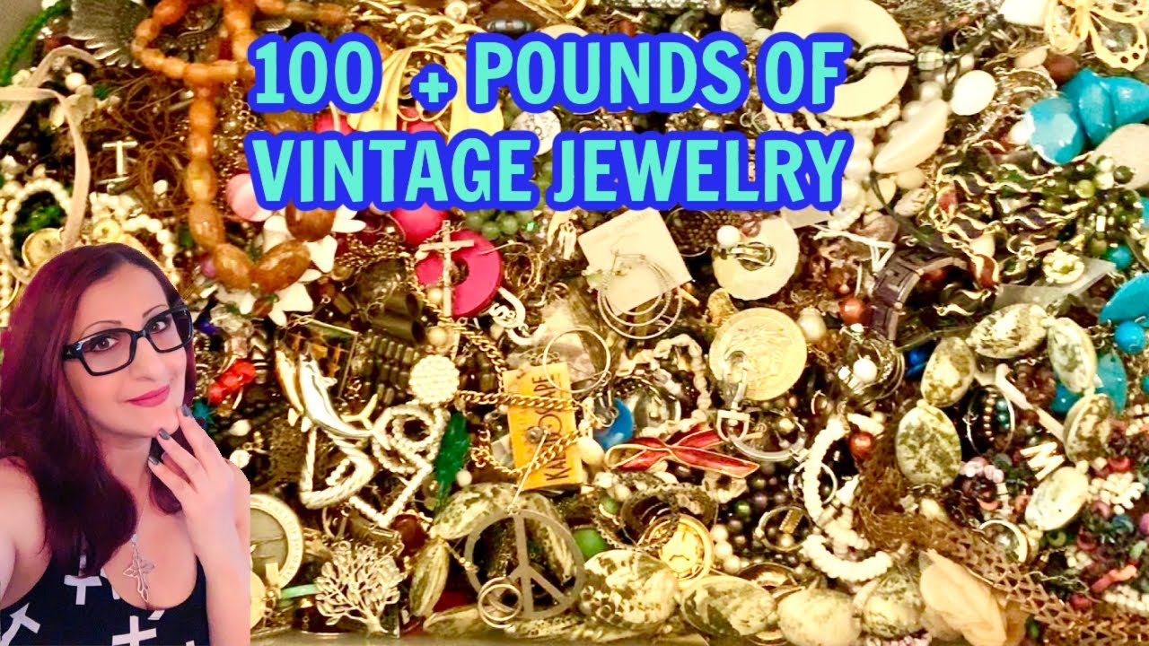 100+ Pounds of Vintage jewelry OMG , lets open !!! Found Versace - YouTube