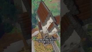 Building a City in one Chunk in Minecraft #minecraft #minecraftserver #anarchysmp #minecraftsmp